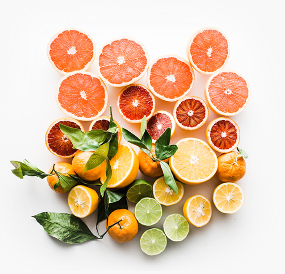 section background, oranges